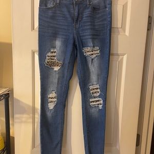 Used-True Craft Jeans with Lepoard print